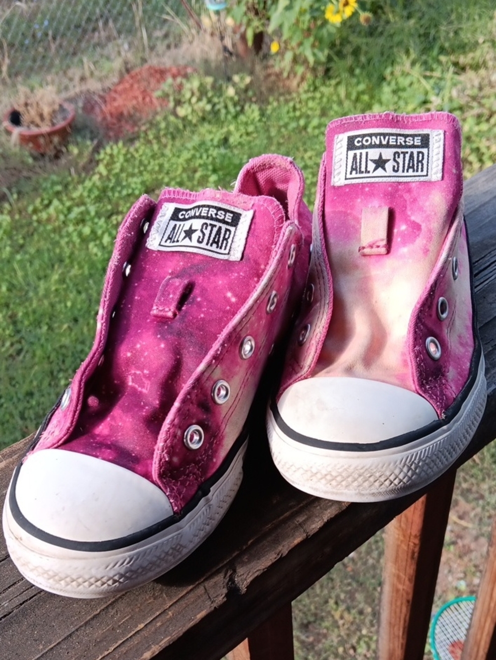 Converse Kids Low Top Sneakers - Pink/Purple Galaxy Print